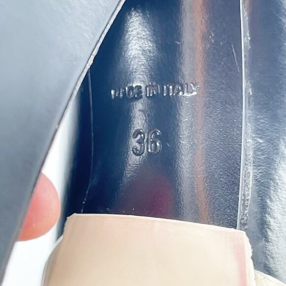 Prada Runway 2012 White & Black Rubber Cap Toe Mary Jane Platform Heels IT 36 - Picture 10 of 11